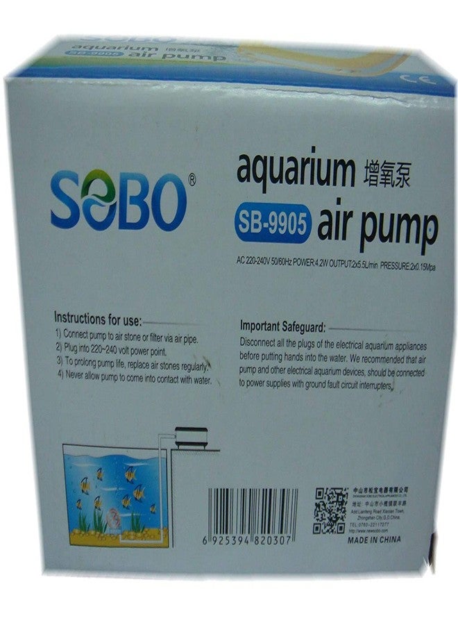 سوبو مضخة هواء صامتة ثنائية الاتجاه من سوبو (أصفر وأبيض)، عبوة من قطعة واحدة - Image 3